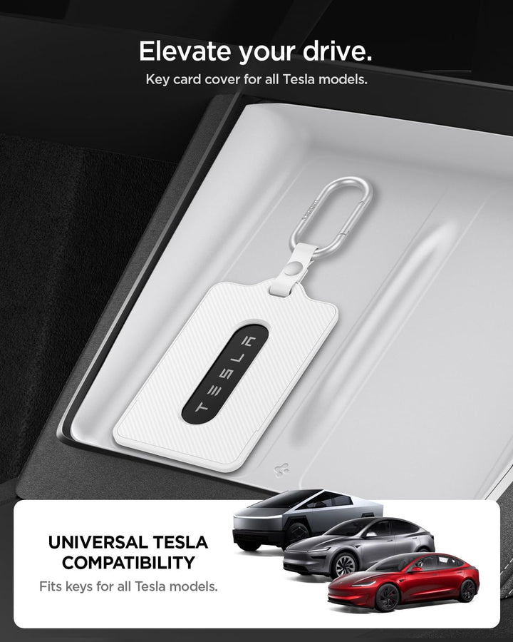 Spigen Schlüsselkartenhalter [1 Stück] für Tesla Model Y (~2026 Juniper) Model 3 (~Highland 2026) Mo