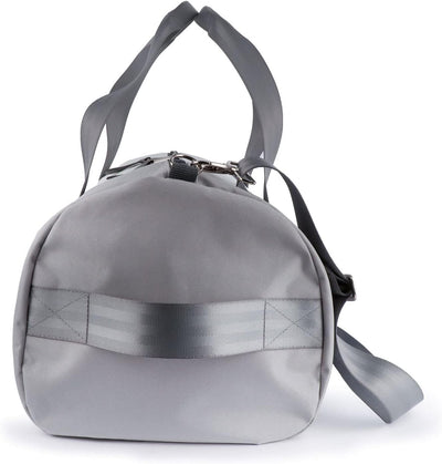 360 Grad Pirat Umhänge-Tasche Segeltuch weiss-grau, Zahl blau