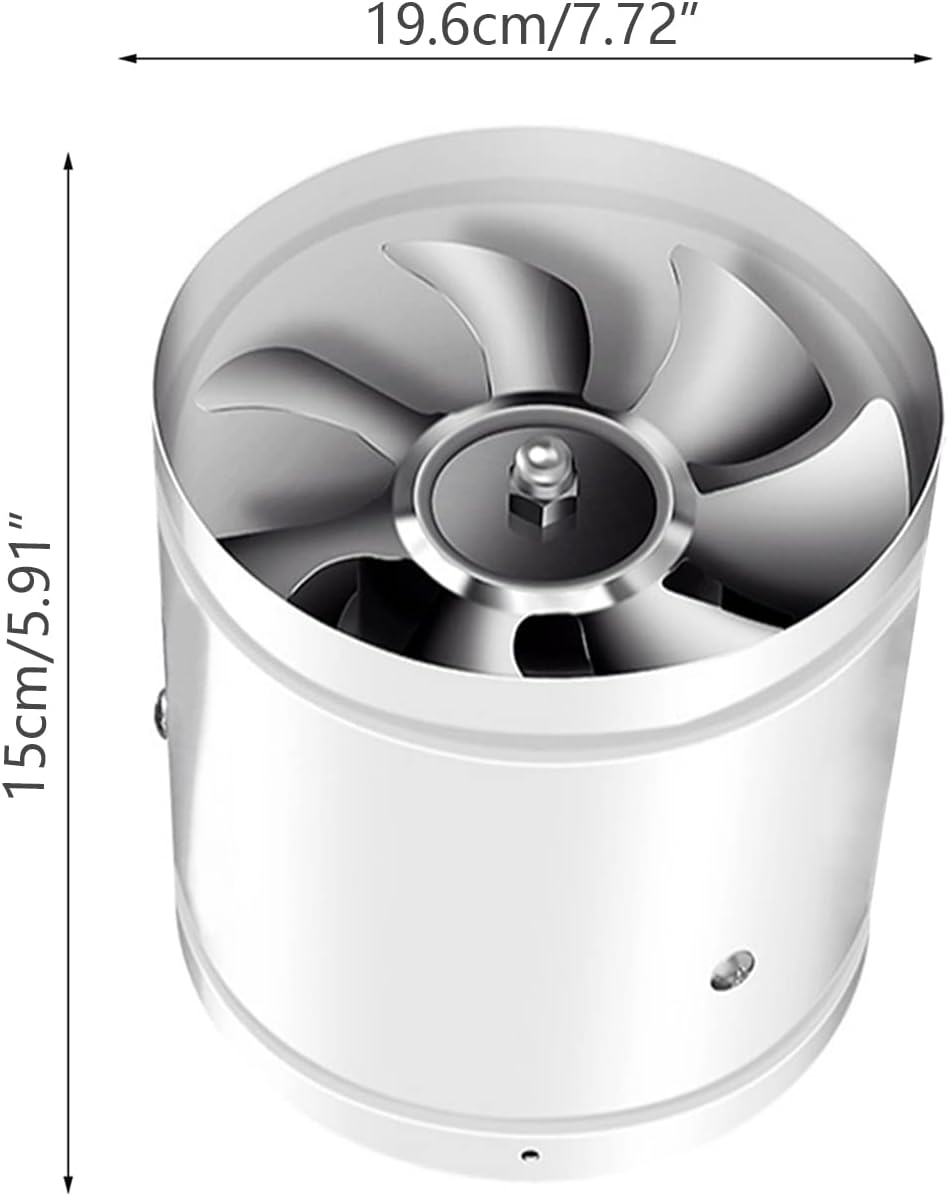 Abluftventilator 200mm Inline Rohrventilator, 1000m³/h Abluft Zuluft Rohrlüfter Industrielüfter Ener