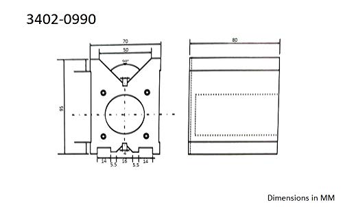 hhip magnetisch v-blocks mit Schalter (verschiedene Grössen: 3–3/4 x 2–3/10,2 x 7,6 cm – 3–3/10,2 x