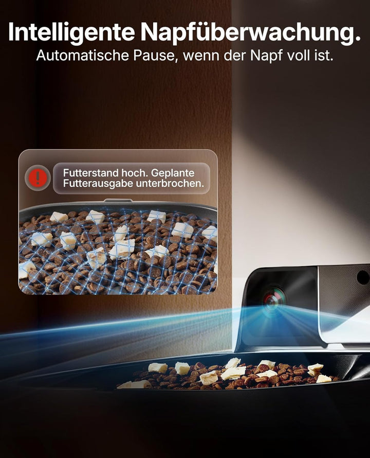PETKIT YumShare Dual-Hopper 2 Futterautomat Katze 2 Näpfe Mit Kamera, Gesichtserkennung für Mehrere