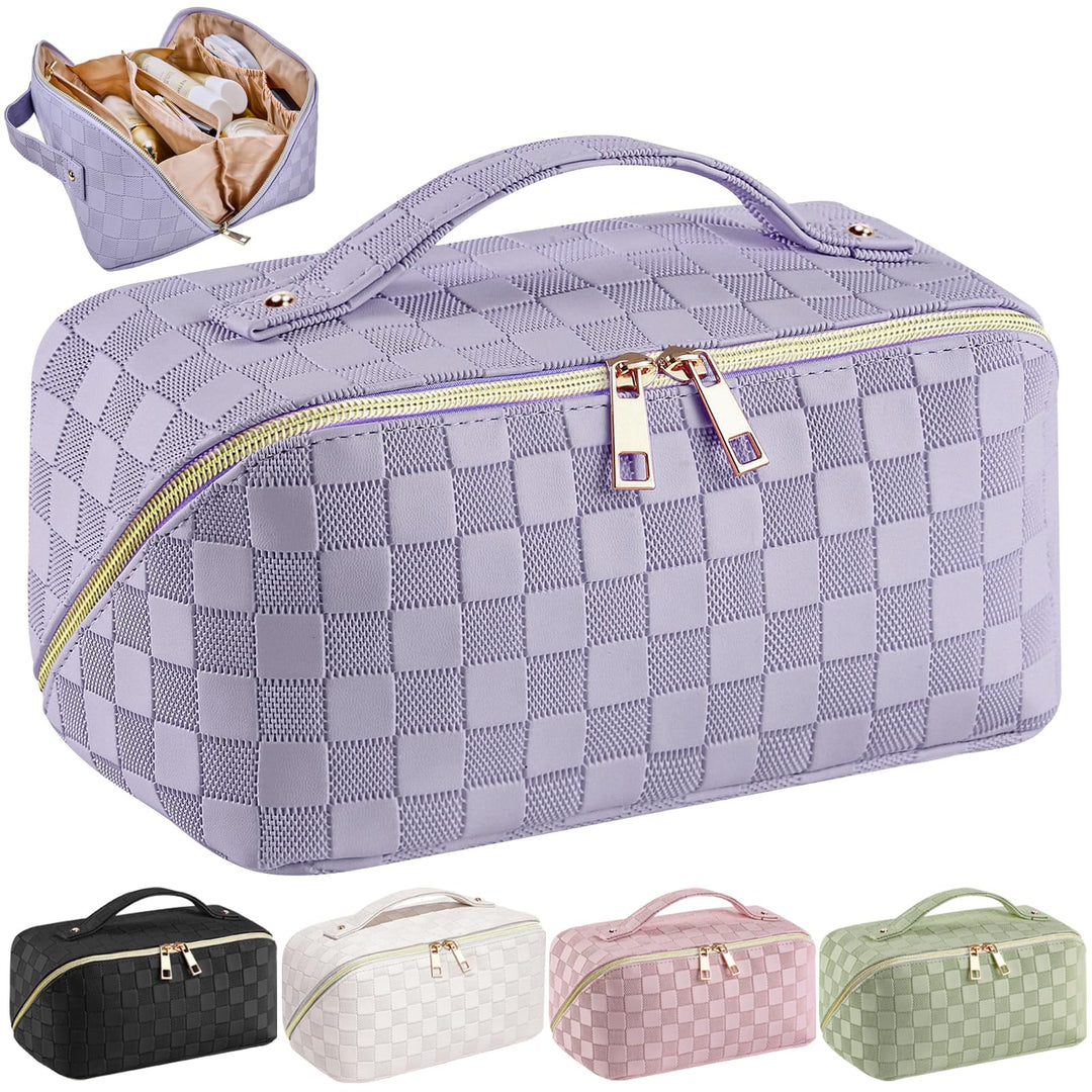 Reise Kosmetiktasche Damen mit Grossem,Tragbare Reise Make Up Tasche,Wasserdichter Schminktasche kul