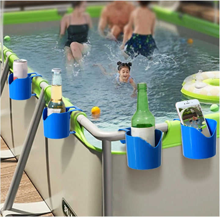 6 Stück Pool Getränkehalter,Poolrand Getränkehalter Pool Becherhalter Multifunktionaler Poolside Cup