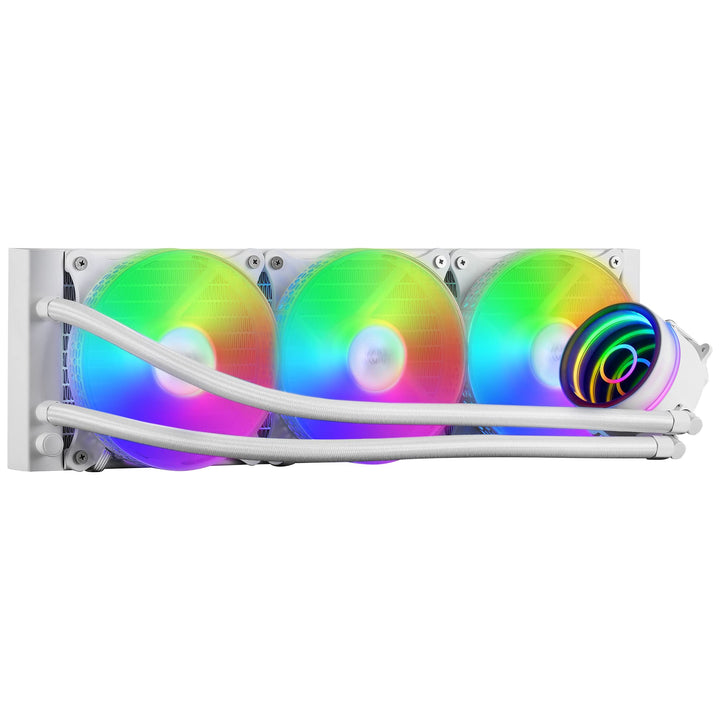 MARSGAMING ML-ONE360 Weiss, CPU Wasserkühlung, TDP 550W, Infinity Mirror, 3 Silent FRGB Lüfter, Univ