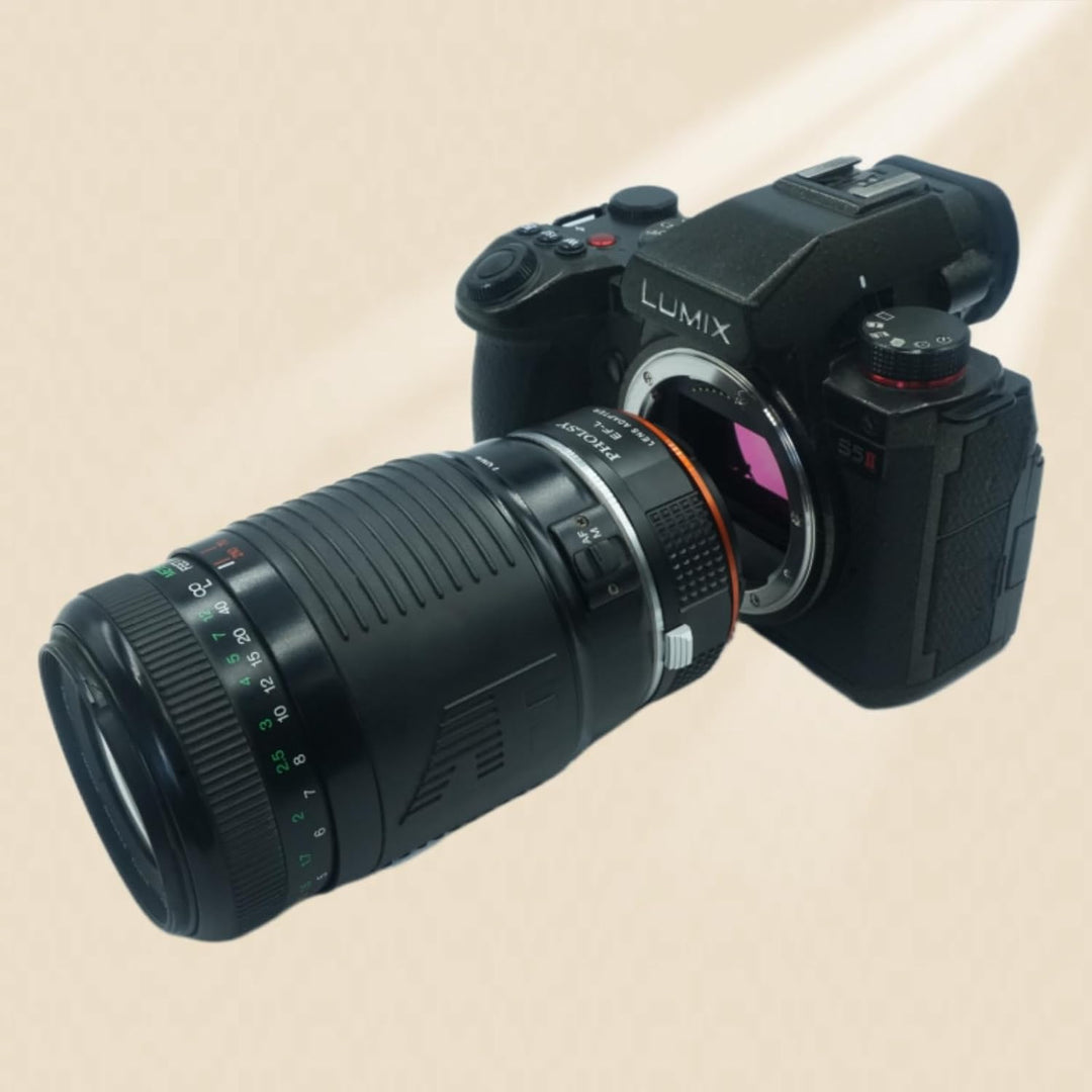 PHOLSY Objektivadapter Manueller Fokus Kompatibel mit Canon EOS EF EF-S Objektiv und L Mount Kamerag