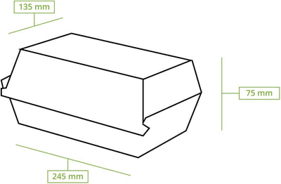 BIOZOYG Take Away Kraftkarton Box 50 Stück I robuste Fast Food Boxen mit hohem Klappdeckel I Snack B