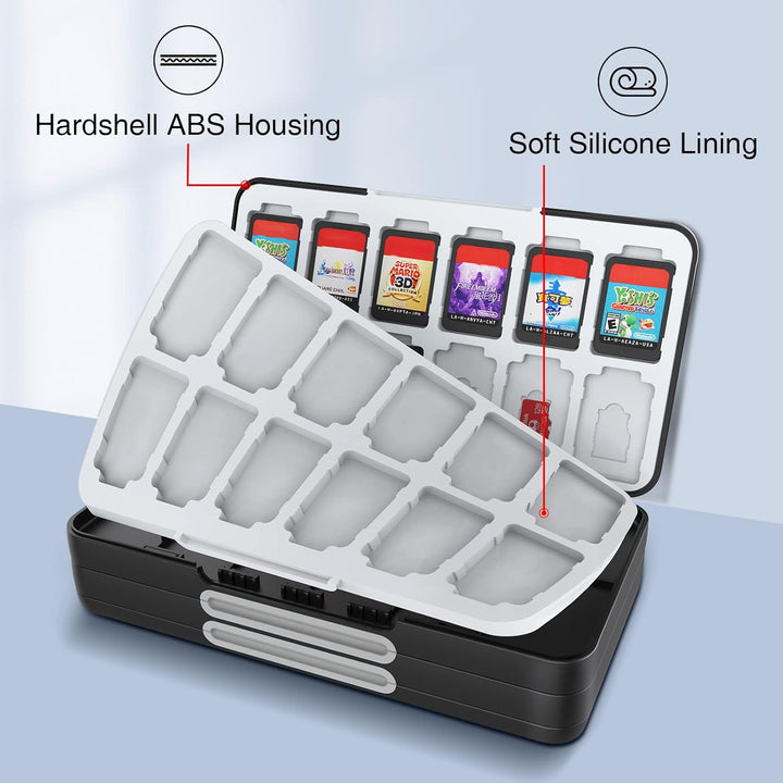 HEIYING Spiele Aufbewahrung Schutzhülle für Switch&Switch OLED Game Card, Benutzerdefiniertes Muster