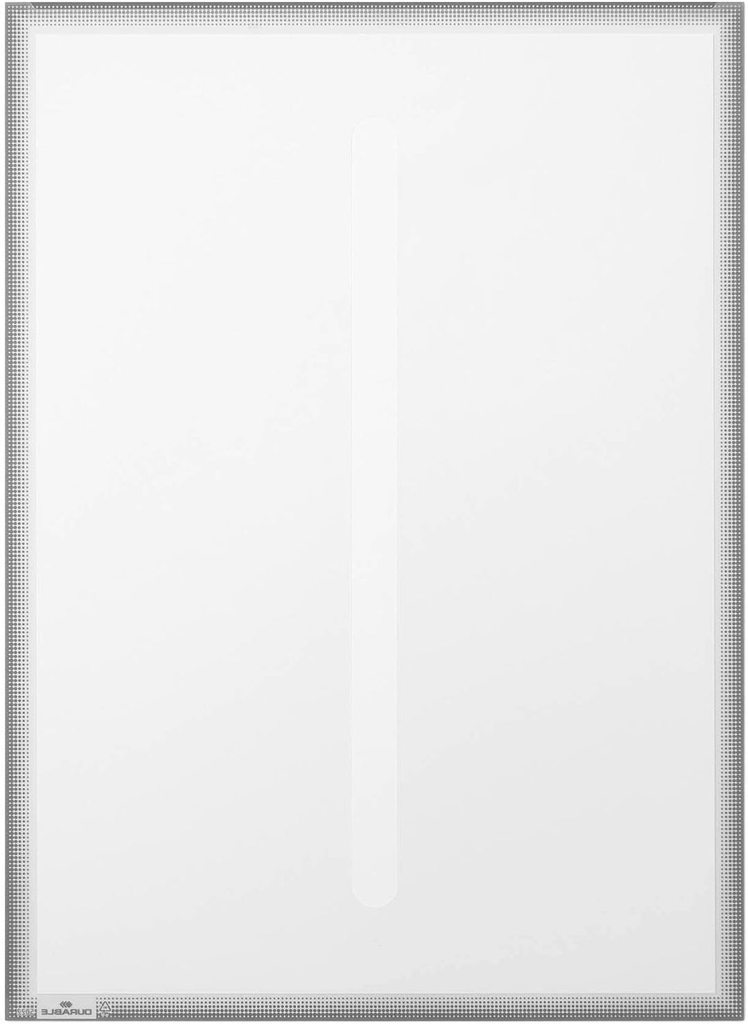 Durable 502257 Infotasche A3 statisch haftend, UV-beständig für Glasflächen, grau, 5 Stück, 5 Stück