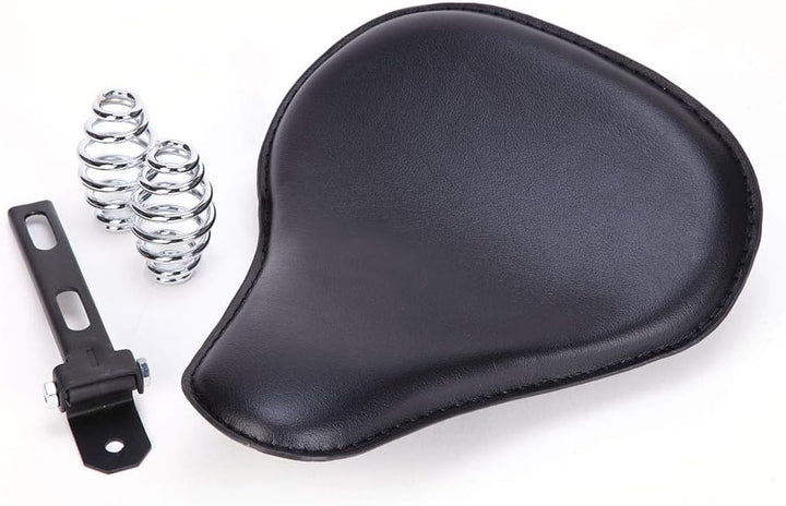 Motorrad Leder Solo Sitz Motorradsitze mit 3'' Feder Halterung Kit für Chopper Bobber Sportster XL88