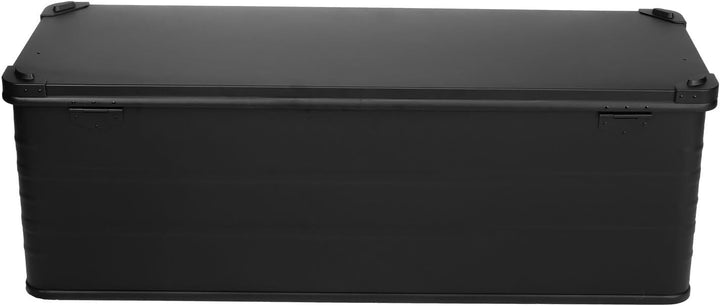 Alubox Alukiste abschliessbar E159B - Premium Aluminium Lagerbox 159 Liter - Deckel mit Aluminium Dr