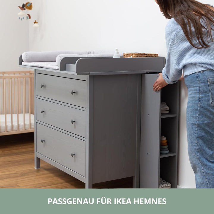 Stauraumregal für IKEA HEMNES Kommode – passgenaues Zwischenregal für Windeln, Babykleidung & Pflege