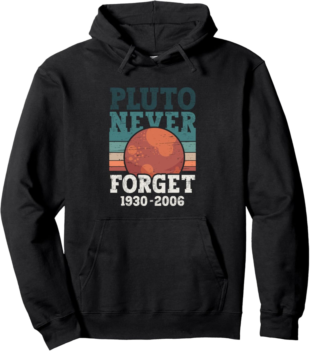 Pluto Planet Zwergplanet Sonnensystem Retro Vintage Pullover Hoodie