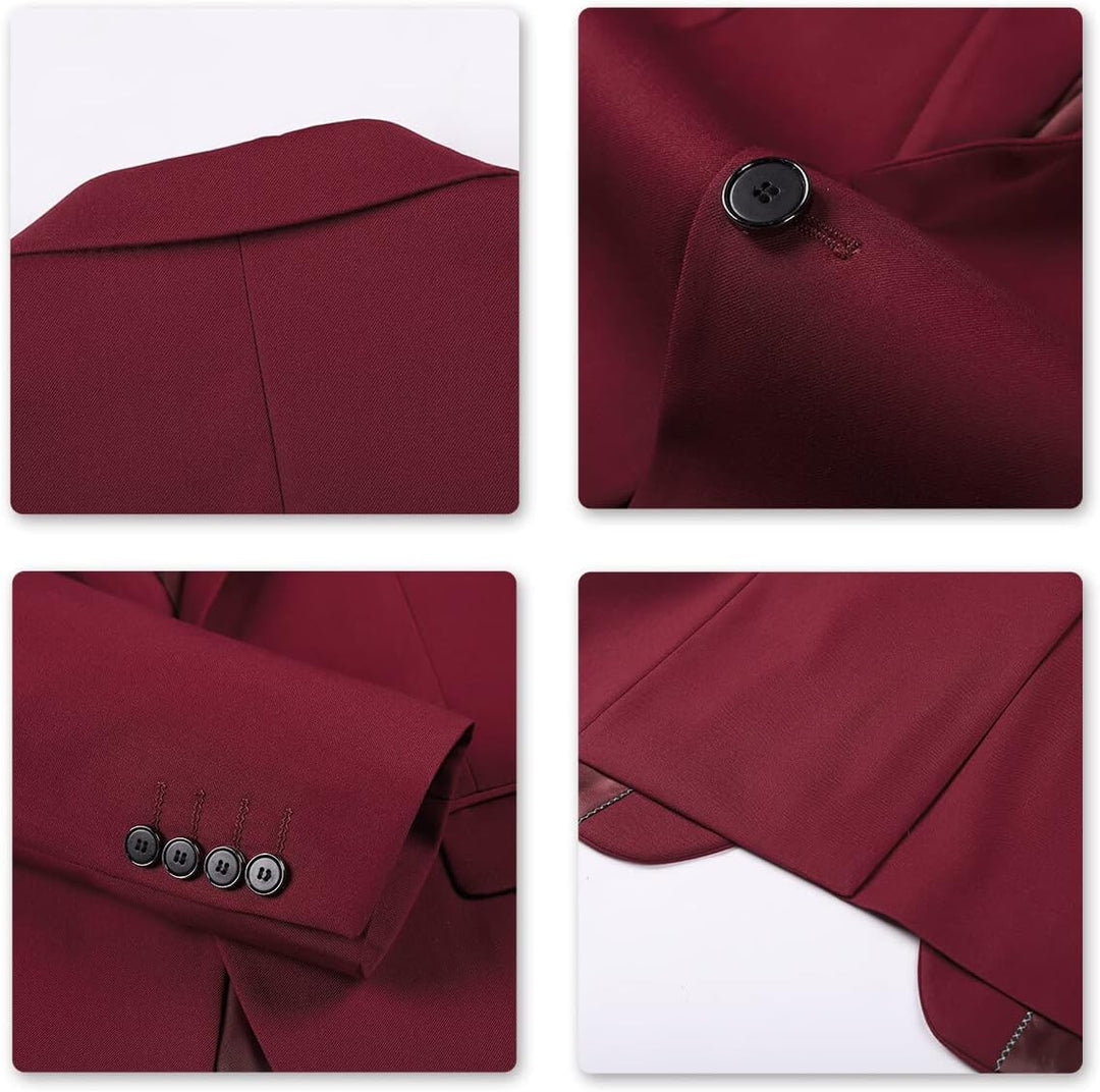 YOUTHUP Herren Sakko Slim Fit Freizeit Modern Anzugjacke für Hochzeit Party Business Abschluss Jacke