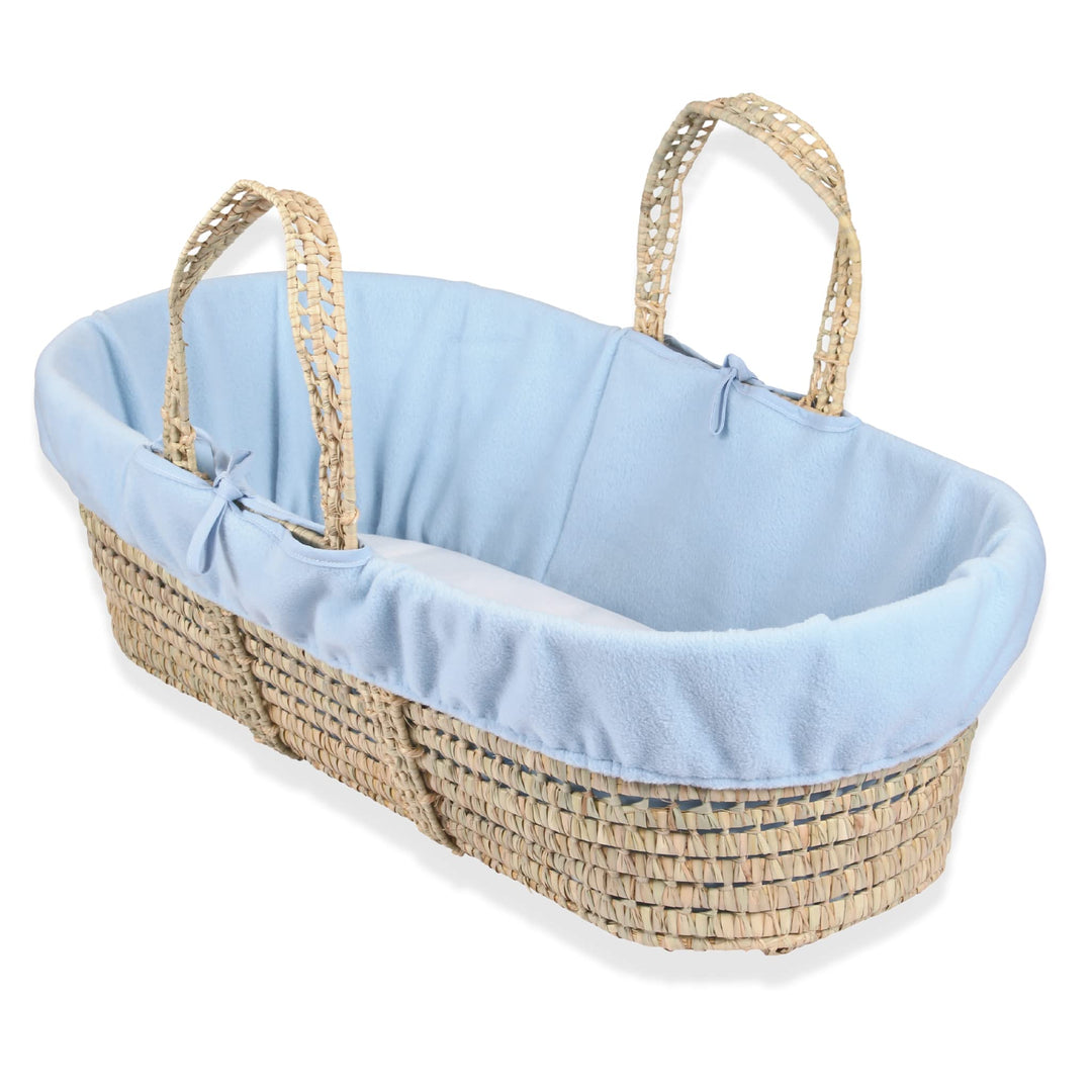 Clair de Lune Fleeceeinlage/Dressing für Moses/Weidenkorb (Blau) Blau Einzeln, Blau Einzeln
