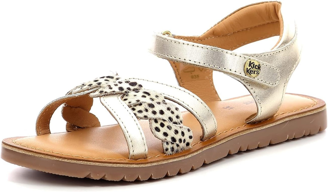 Kickers Mädchen Betty Sandale 31 EU Gold Pony, 31 EU Gold Pony