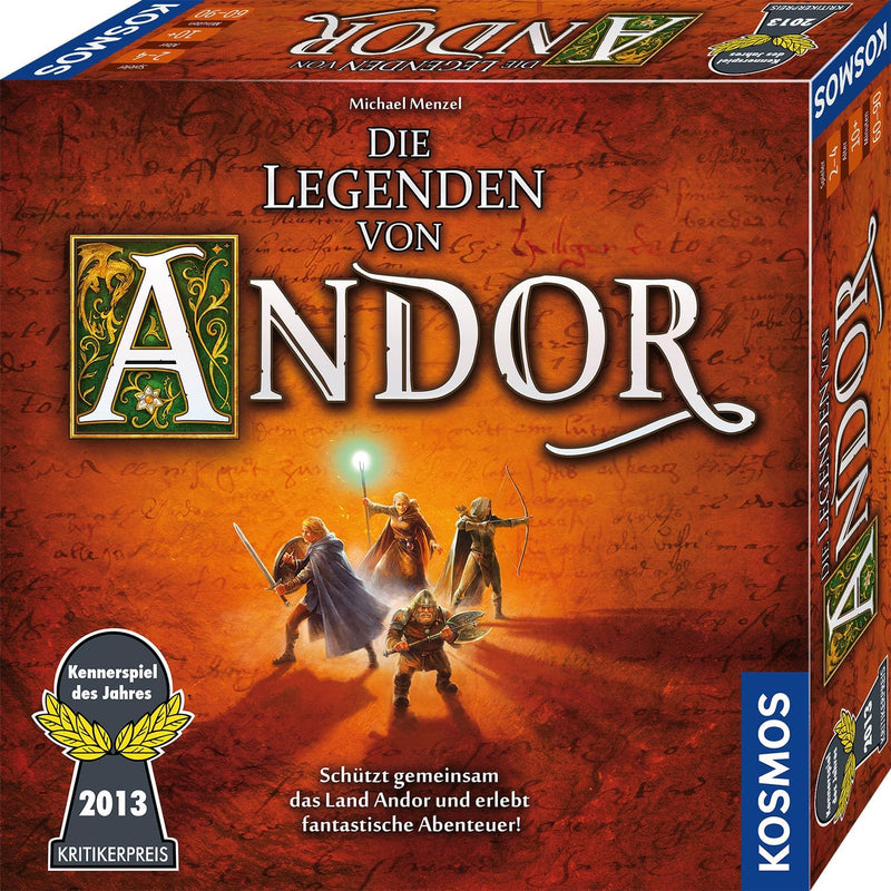 Kosmos 691745 - Die Legenden von Andor, Das Grundspiel, Kennerspiel des Jahres 2013, kooperatives Fa