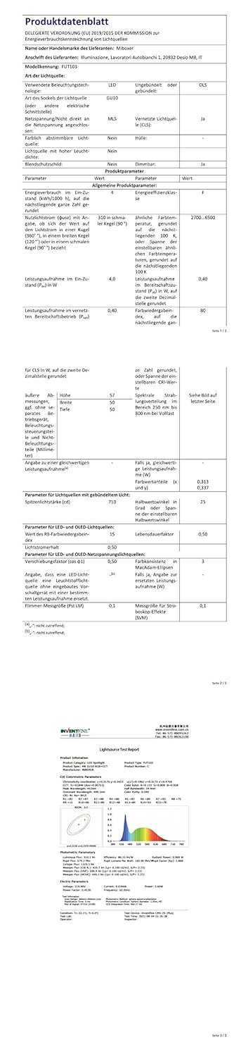 LIGHTEU®, 4x 4W GU10 RGB + CCT LED-Strahler Farbwechsel und CCT WW CW Temperatur einstellbar, origin