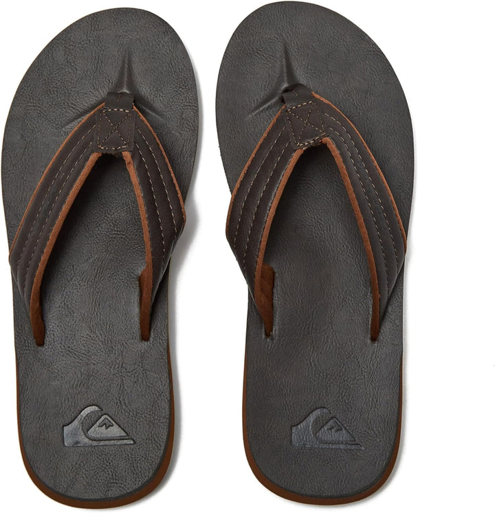 Quiksilver Herren Carver Nubuck Flipflop 38 EU Braun, 38 EU Braun