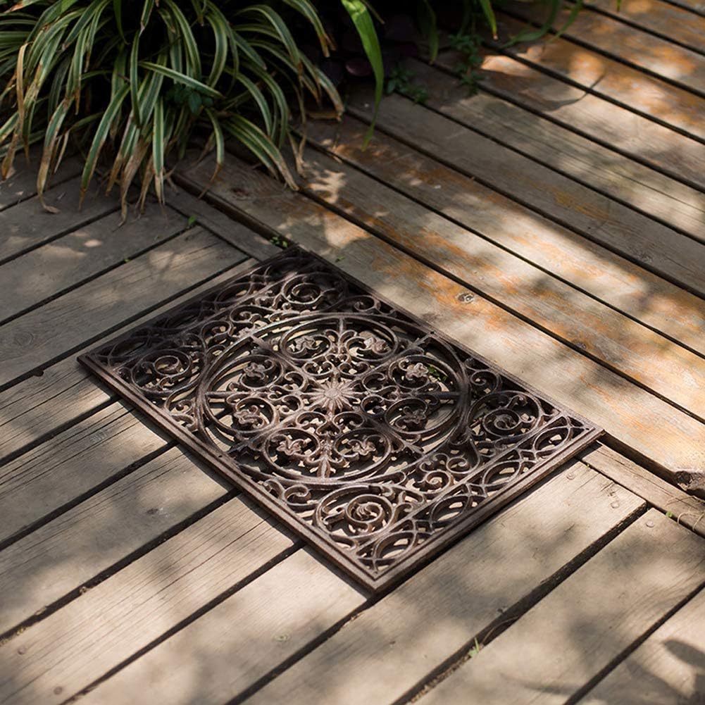Sungmor rechteckige Fussmatte aus Gusseisen - 55,9 x 36,6 cm - haltbare, rutschfeste Fussmatte, Schu