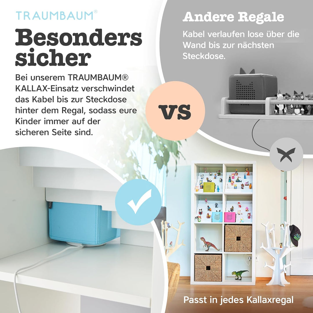 Tonie Regal als Einsatz für IKEA KALLAX | vollständig magnetisches Toniebox Regal für mehr als 50 Fi
