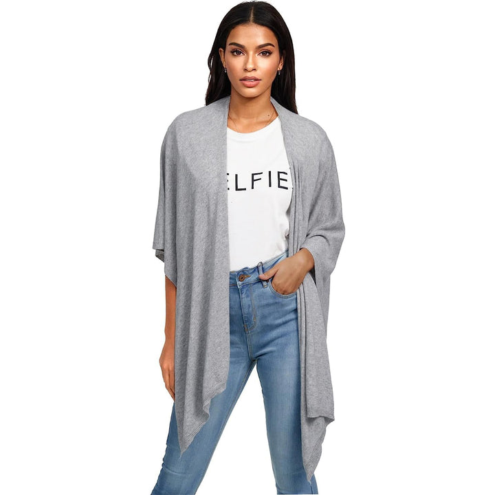 Damen Poncho,Schal Pullover, Lange Strickjacke, Strickpullover, Mantel,XXL Umhängetuch,Tunika für So