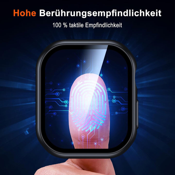 UM UNIQUEME für Apple Watch Series 10 46mm Hülle - 2 Stück, 360° Rundum Ultradünne PC Hard Schutzhül