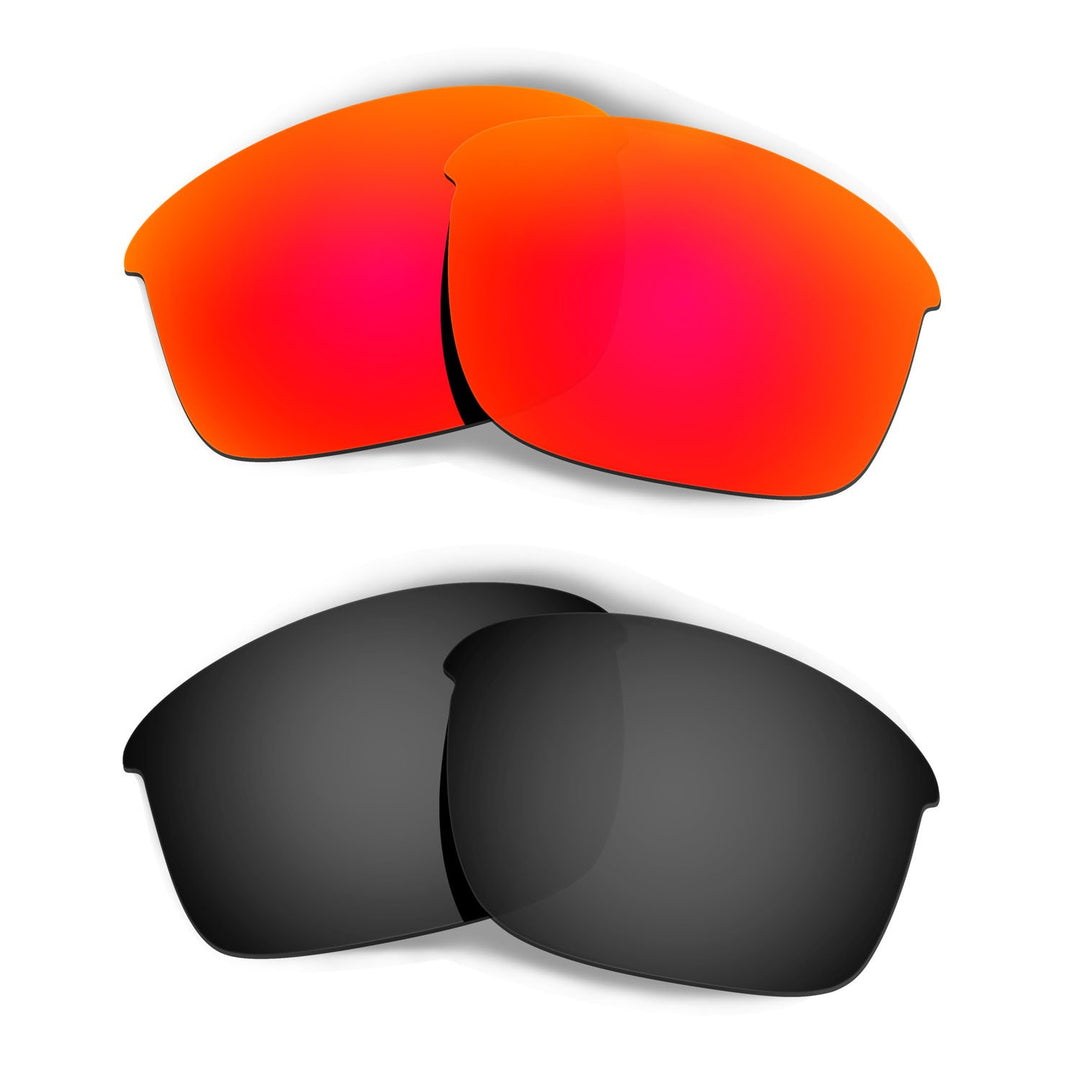 HKUCO Plus Mens Replacement Lenses For Oakley Bottle Rocket - 2 pair Combo Pack