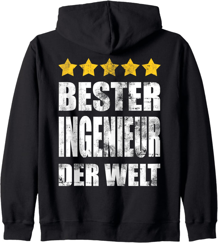 Bester Ingenieur Der Welt Maschinenbau Student Vintage Kapuzenjacke