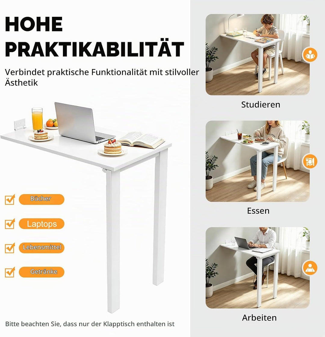 Wandmontierter Klapptisch Klappbarer Esstisch Wandklapptisch Küchentisch Platzsparender Wandtisch Wo