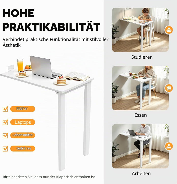 Wandmontierter Klapptisch Klappbarer Esstisch Wandklapptisch Küchentisch Platzsparender Wandtisch Wo