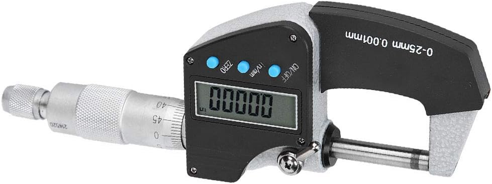 Digit Aussenmikrometer Zoll Mikrometer Grossbild Digital Metric Imperial 0,001 mm Genauigkeit 0‑25 m