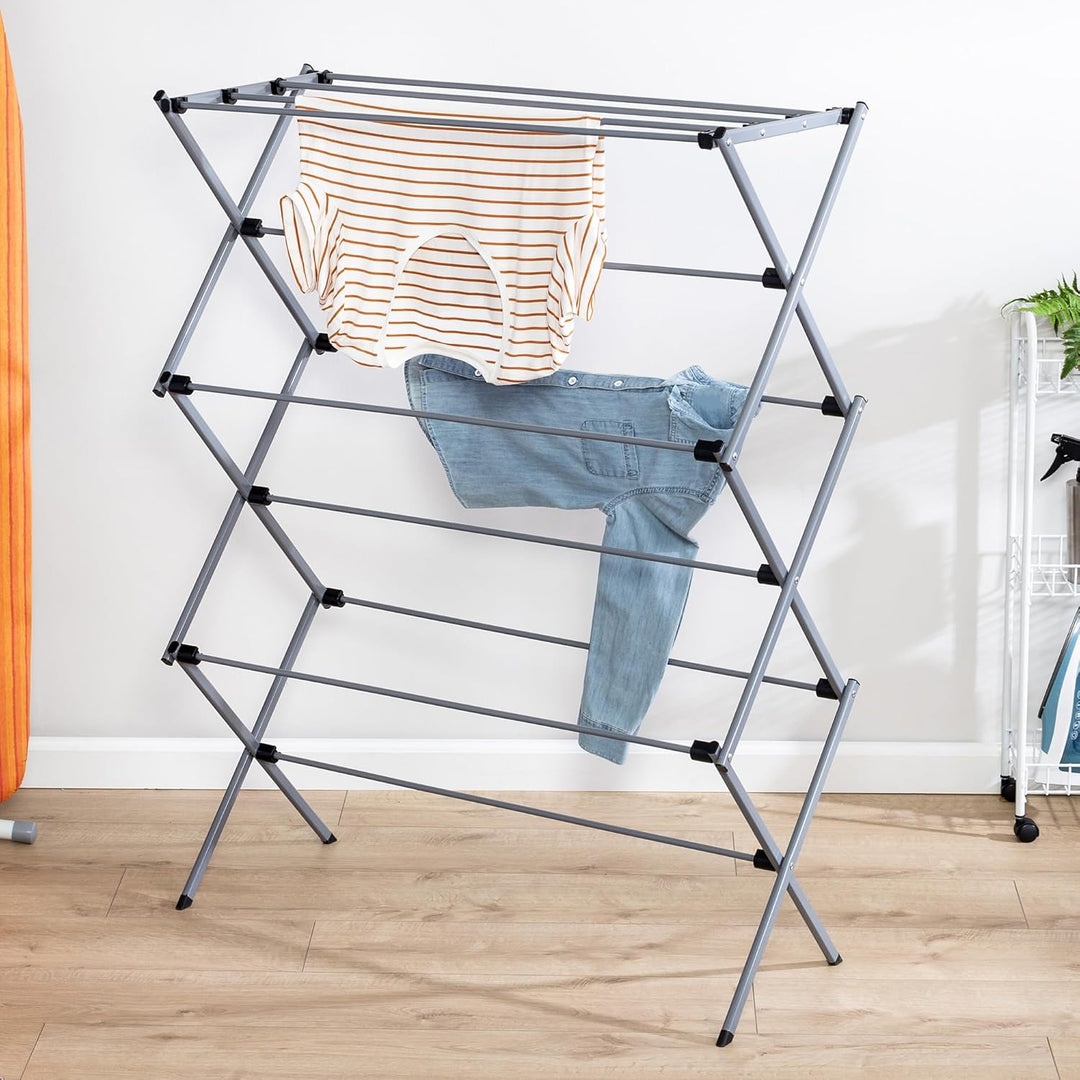 Honey Can Do Trockengestell für Kleidung, faltbar, Oversize, DRY-09066, Silber, 22,7 kg, Silber
