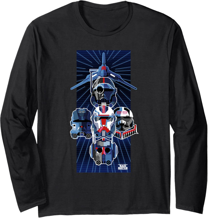 Star Wars The Bad Batch Clone Force 99 Gamer Langarmshirt