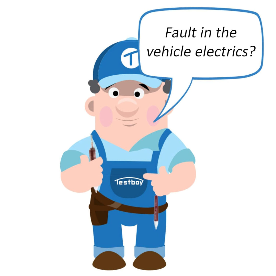 Testboy Car Tester Spannungstester bis 48 V Gleichspannung (ideal für Fehlersuche, Polaritätsanzeige