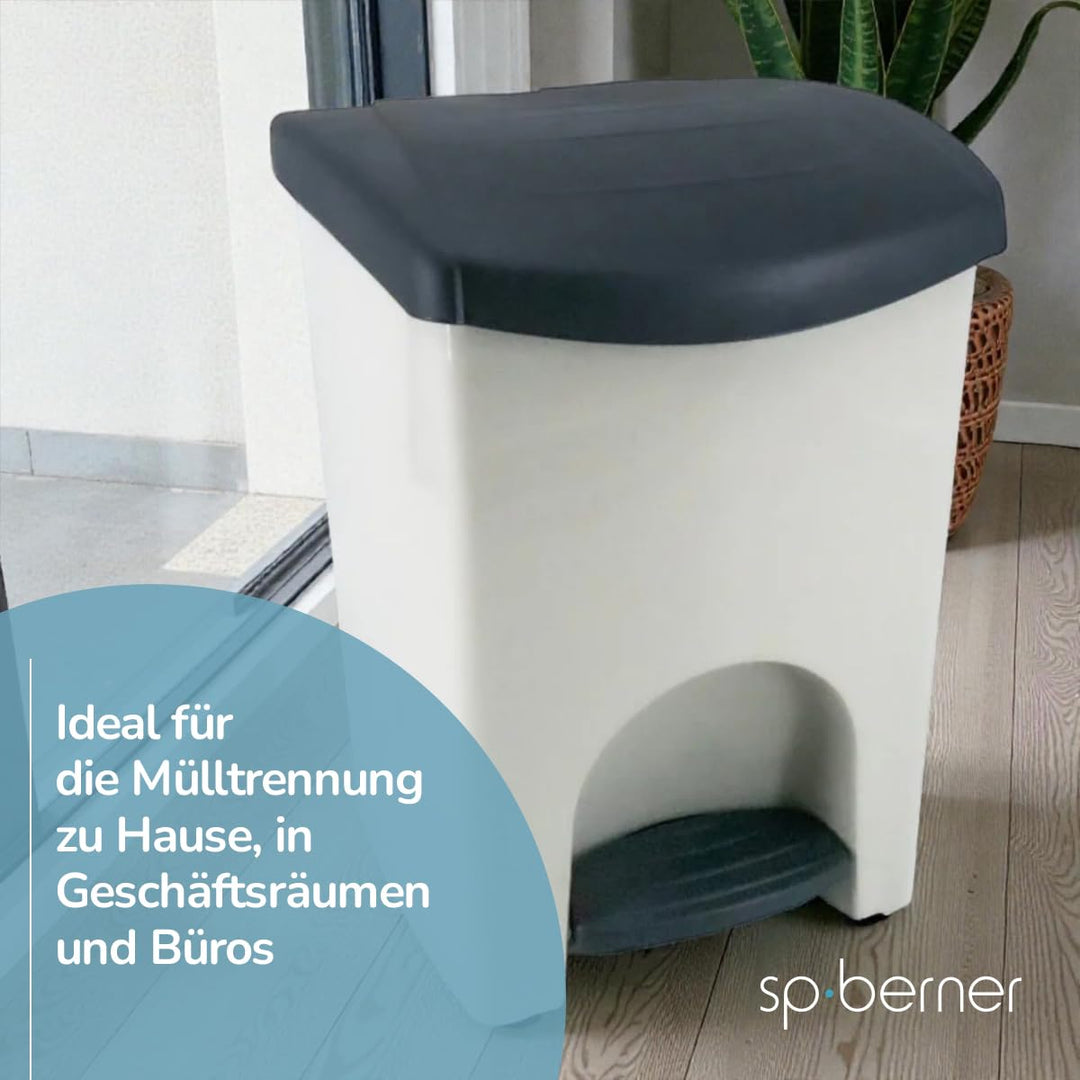 SP Berner - Recyclingbehälter 50 L mit hermetischem Deckel – Umweltfreundlicher Küchenmülleimer – Ab