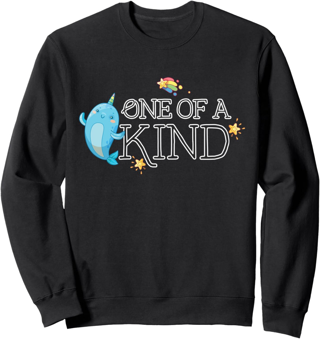 Lustiger Narwal eines der freundlichen Seeeinhorn-Zaubertier Sweatshirt