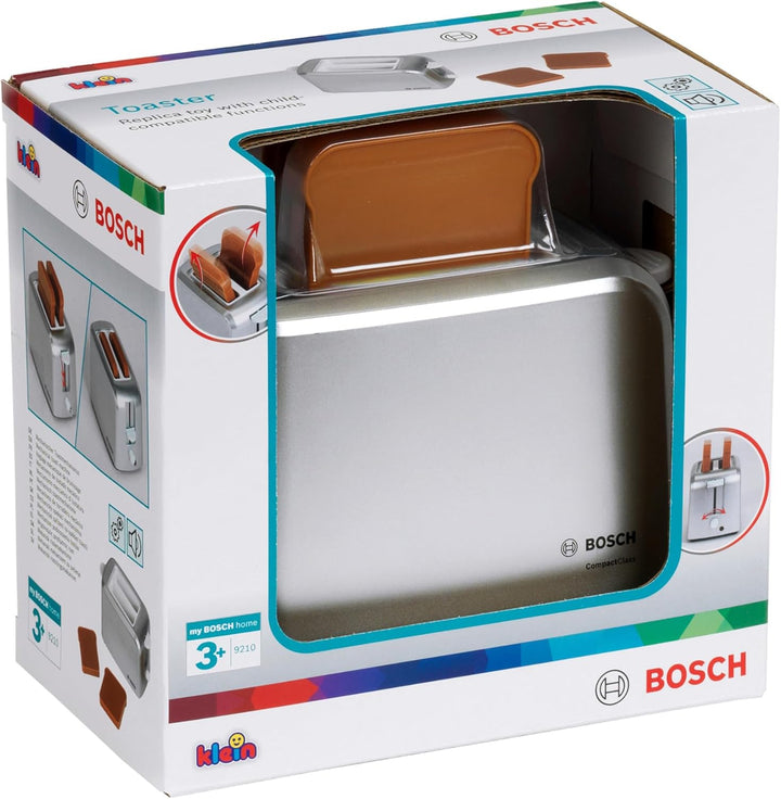 Theo Klein 9210 Bosch Toaster mit mechanischer Toastfunktion I Inklusive 2 Scheiben Spielzeugtoast I