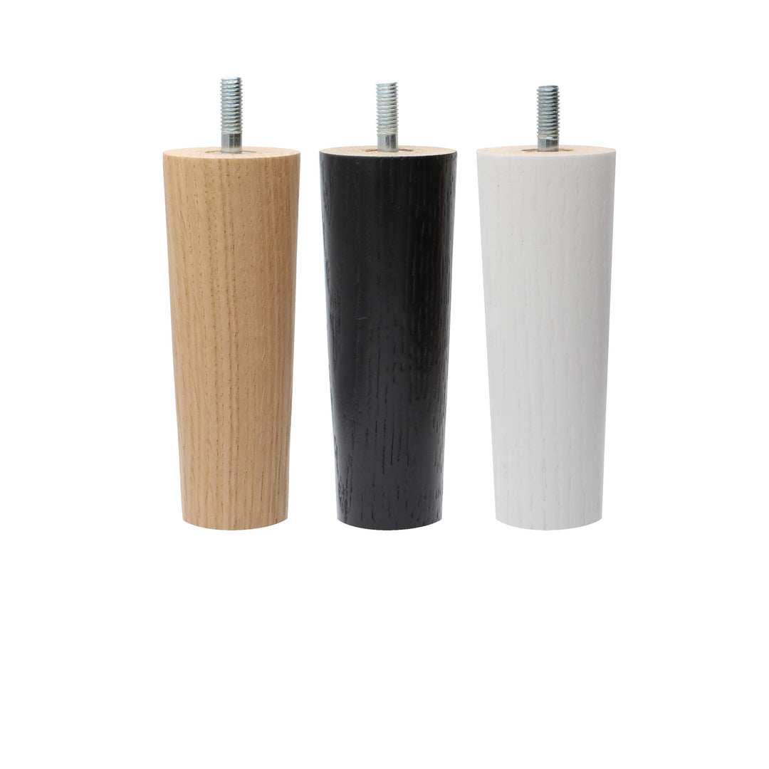 Natural Goods Berlin 4X Fusion Legs Möbelfüsse Set | Sofabeine Massivholz Eiche Schrankfuss | M8 Gew