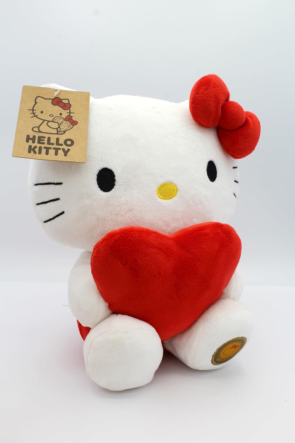 Joy Toy - Hello Kitty mit Herz ECO-Plüsch in Kartontäschchen 24 cm, Herz
