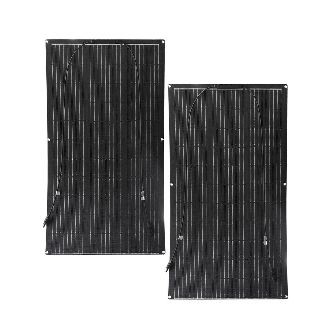 200W 12V Solarpanel Flexibel 2x100W 18V ETFE Monokristallin Solarmodul für 12V/24V Batterien Marine