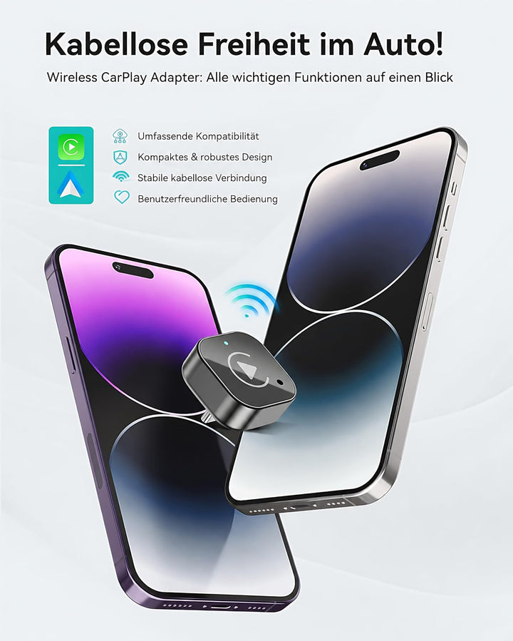 Spedal Android Auto Wireless Adapter USB C, 2-in-1 CarPlay Dongle | Plug &amp; Play, Auto-Reconnect, WiF