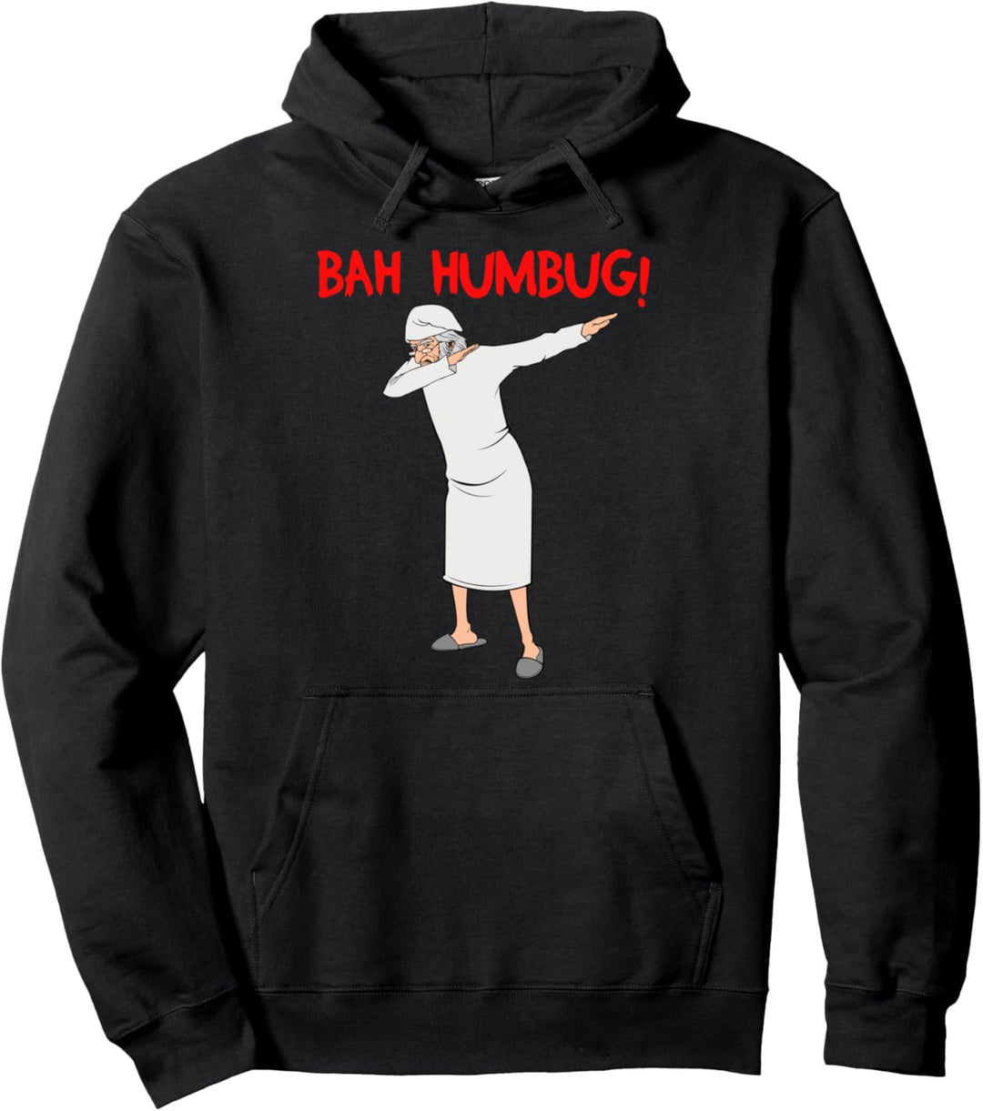 Anti Christmas Spirit Scrooge Night Cap Christmas Bah Humbug Pullover Hoodie