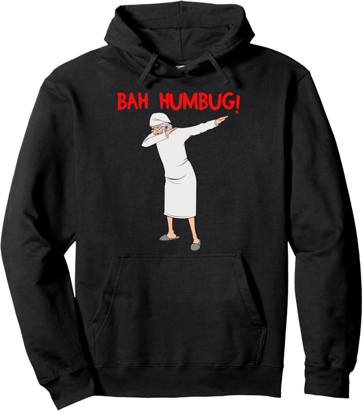 Anti Christmas Spirit Scrooge Night Cap Christmas Bah Humbug Pullover Hoodie