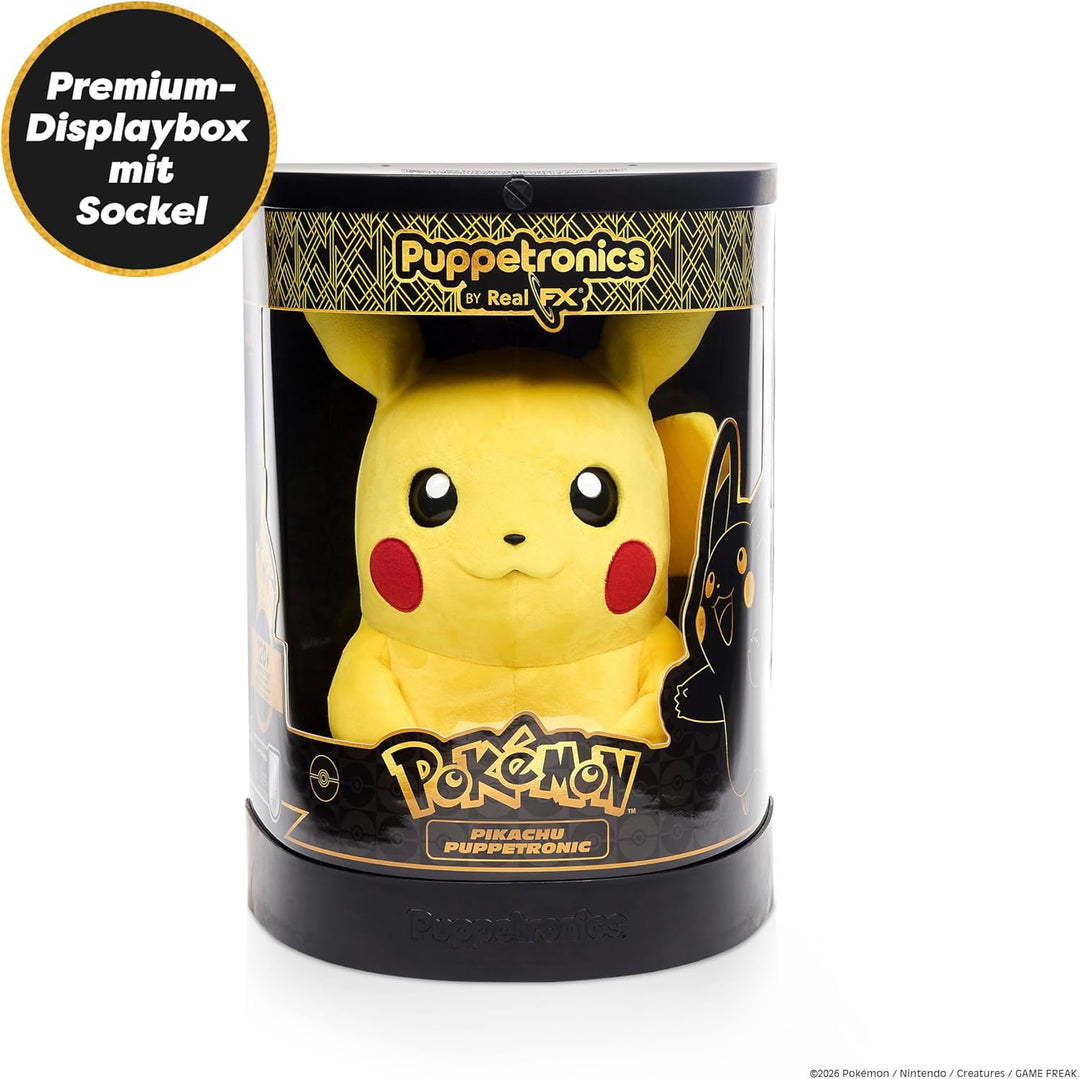 Wow! Stuff Pokémon Pikachu Puppetronic by RealFX I Interaktive Handpuppe 40 cm I 120+ Geräusche & Ak