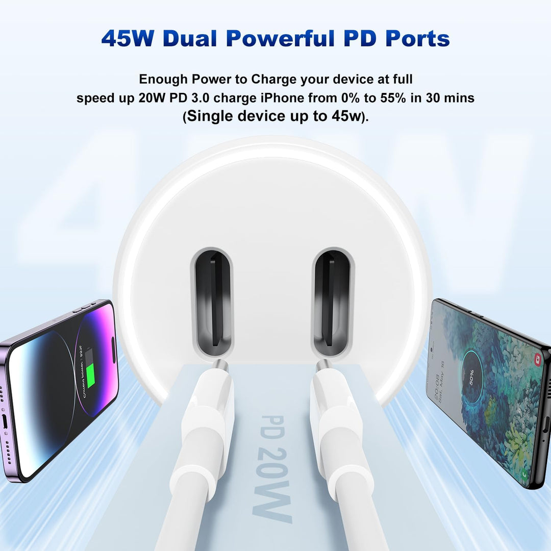 für iPhone 14 13 12 11, [Apple MFi Zertifiziert] USB C Schneller Autoadapter für iPhone 14 Pro/14 Pr