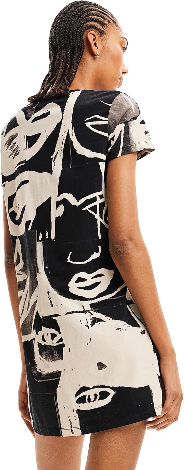 Desigual Damen Vest_Mariscal_face Dress M Schwarz, M Schwarz