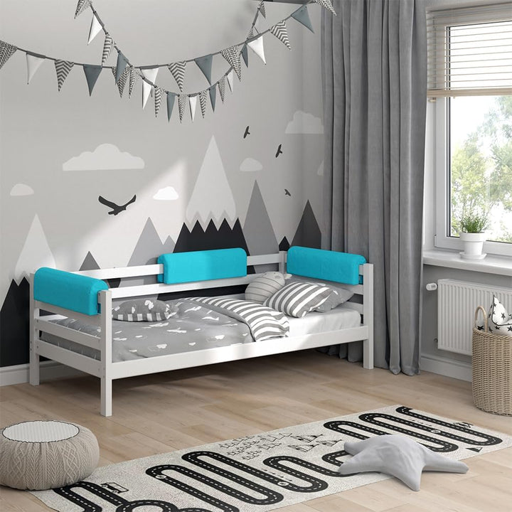 Bettumrandung, Türkis, 70 x 20 cm, für sicheren Rundumschutz am Kinderbett anpassbar, Türkis