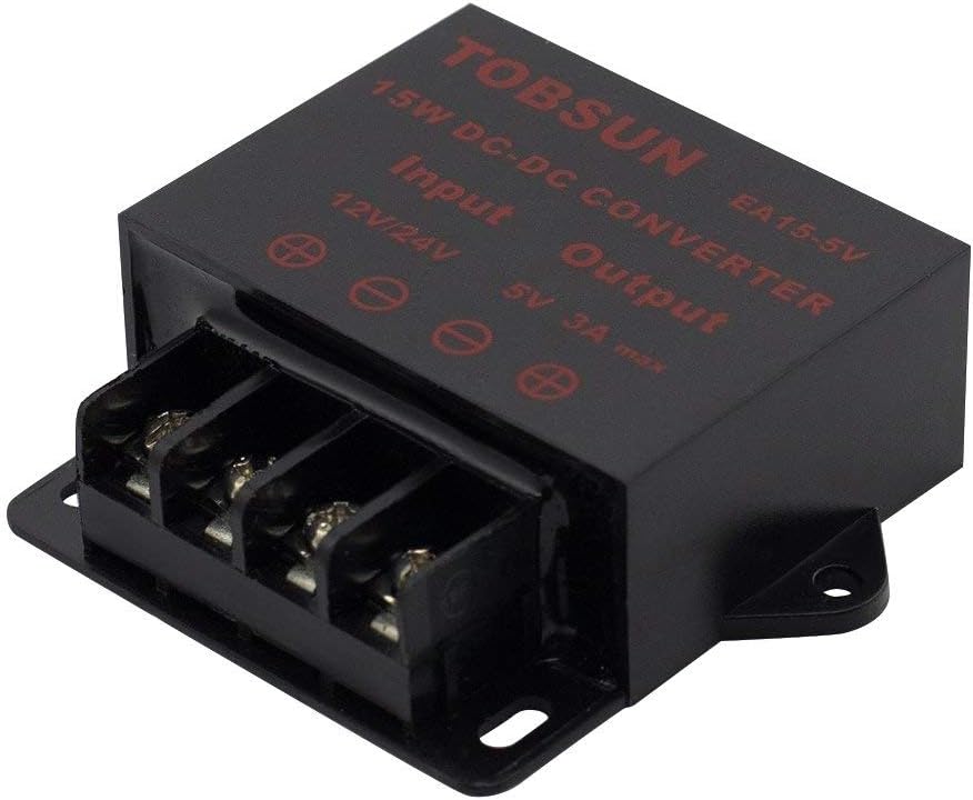 HOMELYLIFE DC 12V 24V auf 5V Spannungswandler 3A 15W Step Down Wandler Transformator Netzteil Regler