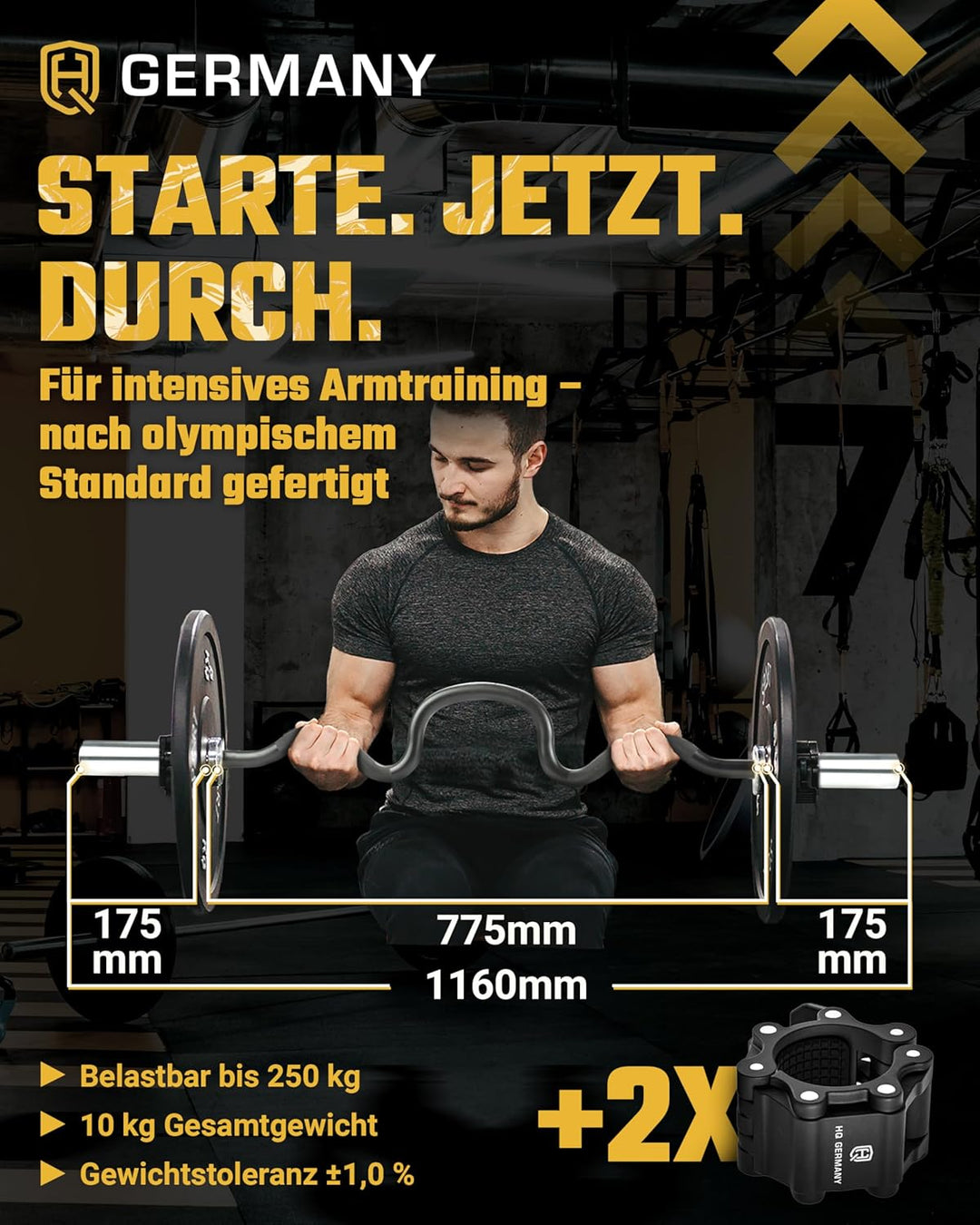 HQ Germany® Super SZ Stange 50mm | 116cm, 10kg Stange +