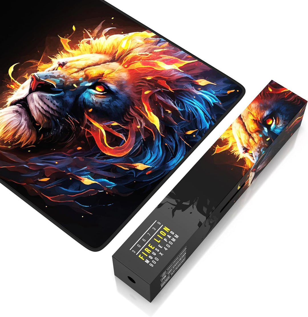 TITANWOLF - XXL Speed Gaming Mauspad 900 x 400mm - XXL Mousepad - Tischunterlage Large Size - verbes